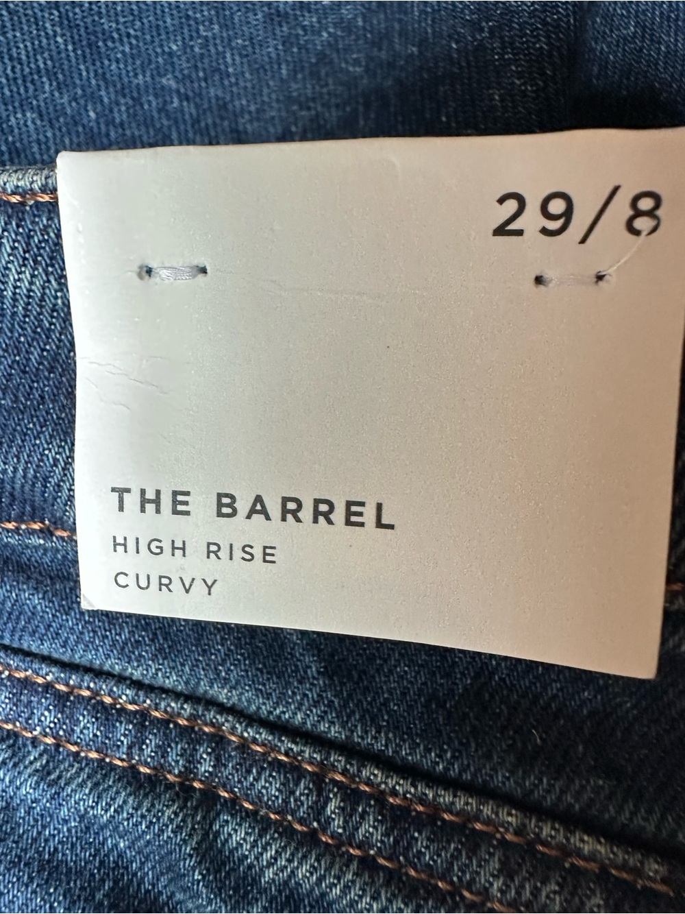 NWT LOFT Barrel Jeans Curvy High Rise Dark Wash 100% Cotton Sz 29/8 - Picture 5 of 11